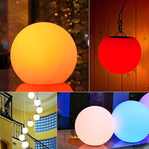LIZEALUCKY Colour Changing LED Mood Lamp Ball Light Rechargeable Lamp Remote Dimmable Bedside Lamp Glow Balls for Bedroom Decorative thumbnail 7