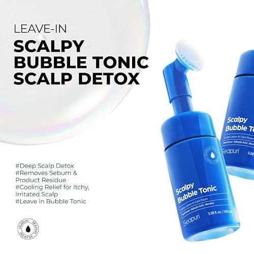 Seapuri Scalpy Bubble Tonic: Soothing Scalp Toner for Hair Retention & Less Shedding | Instant Cooling Relief for Oily Scalp & Itchy Redness | Salicylic Acid Detox for Dandruff & Buildup thumbnail 2