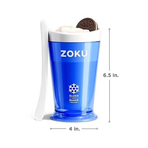 ZOKU Original Slush and Shake Maker, Compact Make and Serve Cup with Freezer Core Creates Single-Serving Smoothies, Slushies and Milkshakes in Minutes, BPA-free, Blue thumbnail 2