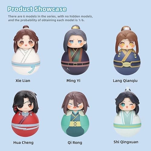 RZAHUAHU Heaven Official Blessing Tumbler Blind Box Hua Cheng Xie Lian Chibi Figure Anime Tilting Doll Gift (1 Pcs) thumbnail 5