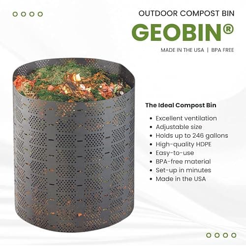 Geobin Compost Bin - 246 Gallon, Expandable, Easy Assembly, Made in The USA, Outdoor & Backyard Composter thumbnail 4
