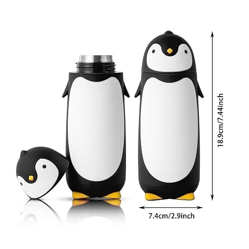TOMLFF Penguin Stainless Steel Vacuum Insulated Tumblers Travel Mug Tea Water Bottle Coffee Thermal Flask thumbnail 7