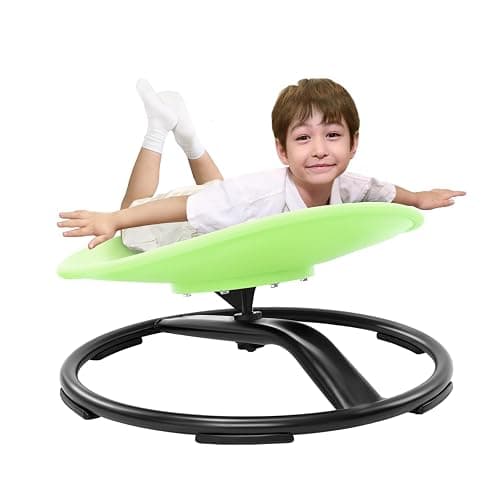 Zhenx Spinning Chair for Autistic Kids (Ages 3-18), Autism Sensory Toy Gift | 220LBS Capacity Sensory Swivel Seat for ADHD Kids, Autism Sensory Products, Calming Gift Improve Focus & Body Balance (Green) - Image 1