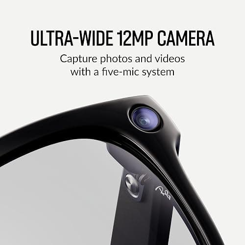 Ray-Ban Meta (Gen 1), Wayfarer, Shiny Black | Smart AI Glasses for Men, Women — 12 MP Ultra-Wide Camera, Open-Ear Speakers for Audio, Video Recording and Bluetooth — Clear Lenses — Wearable Technology thumbnail 2