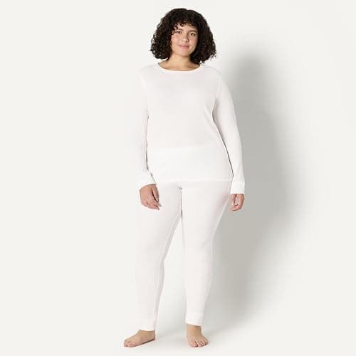 Amazon Essentials Women's Slim-Fit Cotton Waffle Knit Long-Sleeve Thermal Pajama Set thumbnail 6