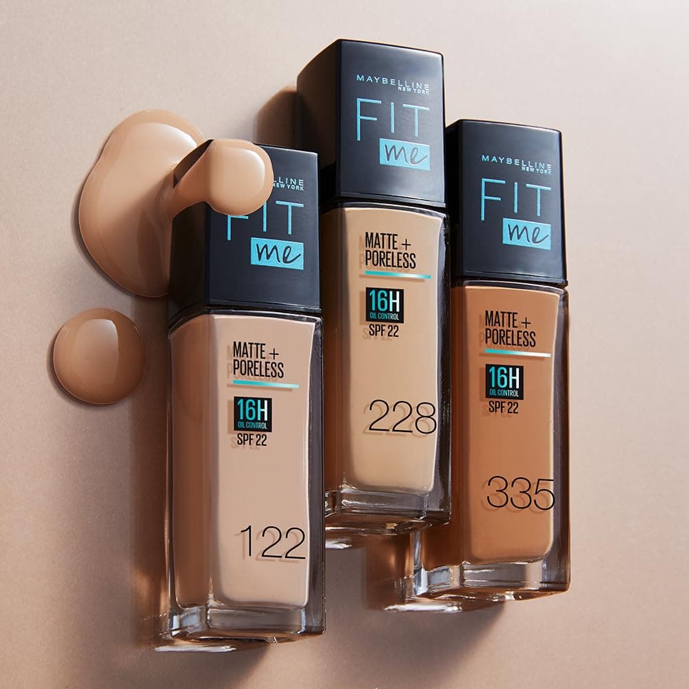 Maybelline Base de maquillaje matificante Fit Me Matte, tono 220 Natural Beige, 110g - 220 Natural Beige thumbnail 5