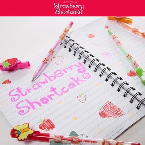 Innovative Designs Strawberry Shortcake Journal Set with Pens for Kids and Girls, 80 Lined Page Spiral Notebook with 4 Colored Gel Pens thumbnail 7