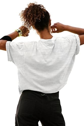 Women's Summer Short Sleeve Crop Tops Casual Basic Cotton Athletic Yoga Running T-Shirts thumbnail 2