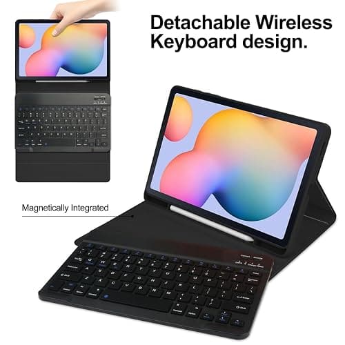 Disonbeir Backlit Keyboard Case for iPad 11th Gen A16 11 inch/iPad 10th Generation 10.9 inch Case with Colorful RGB Backlight Magnetic Detachable Keyboard Cute Candy Color,Pink+White thumbnail 2