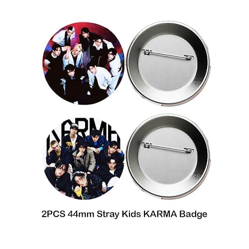 Stray Kids KARMA Album Gift Box Set, Including 55PCS KARMA Photocards, 100PCS Album Sticker Pack, 1 Lanyards, Card Holder, 1 Stray Kids Keychain and 2 Badge Gift for STAY Straykids Merch thumbnail 6