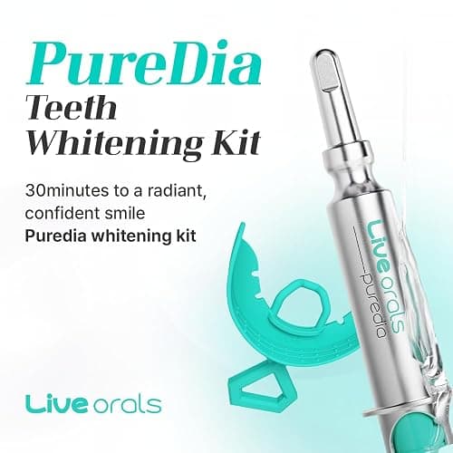 Live Orals PureDia Teeth Whitening Kit - Gel & Mouthpiece Set, Hydrogen Peroxide, Dentist Formulated for Sensitive Teeth, 28 Treatments. thumbnail 2
