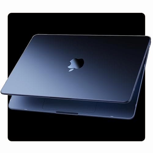Soonjet Compatible for MacBook Air 15 inch Case M4 2025 2024 2023 M3 M2 [100% Match Official Color] [Ultra Thin Armor] Protective Hard Shell Matte Cover for Laptop A3241 A3114 A2941 - Midnight Clear - Image 1