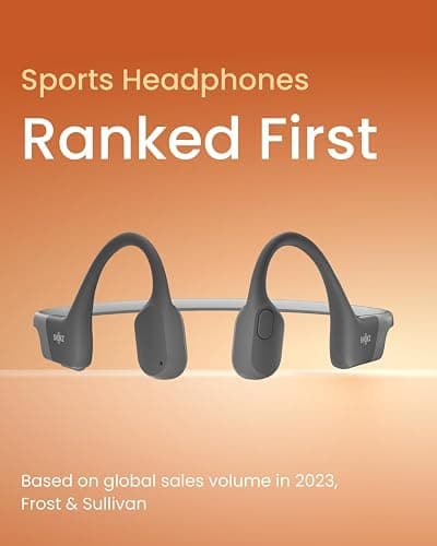 SHOKZ OpenRun, Bone Conduction Headphones,Open-Ear Bluetooth Wireless Sport Headphones for Running & Workout,Sweat Resistant, Long 8H Playtime,Mic,Hair Band-Standard-Grey thumbnail 2