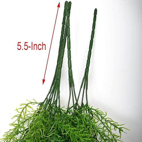 Artificial Pine Garland Hanging Plants 4pcs Faux Fake Hanging Pine Garlands Plant UV Resistant Plastic Plant Wall, Indoor, Outdoor Christmas Decorations thumbnail 3