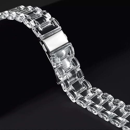V-MORO Resin Bands Compatible with Apple Watch Band 42mm/41mm/40mm Series 11/10/9/8/7 Fashion Lightweight Bracelet Replacement with Stainless Steel Buckle for iWatch Series 6/SE/5/4/3/2/1(38/40/41/42mm) thumbnail 2