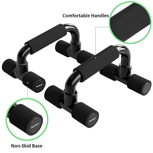 Readaeer Push Up Bars Gym Exercise Equipment Fitness 1 Pair Pushup Handles with Cushioned Foam Grip and Non-Slip Sturdy Structure Push Up Bars for Men & Women thumbnail 3
