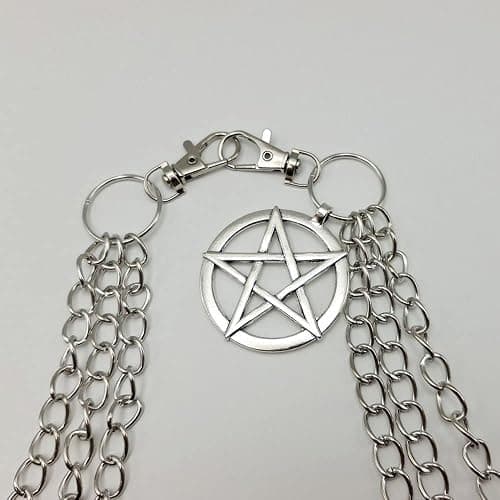 Punk Pants Chain, Pentagram Keychains for Men Women Jean Trouser Biker Chains Jewelry Gothic Rock Emo Accessories thumbnail 4