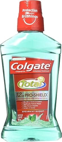 Colgate Total Pro-Shield Alcohol Free Mouthwash, Antibacterial Formula, Spearmint - 500 mL, 16.9 fluid ounce (6 Pack) - 16.9 Fl Oz (Pack of 6) - Spearmint thumbnail 8