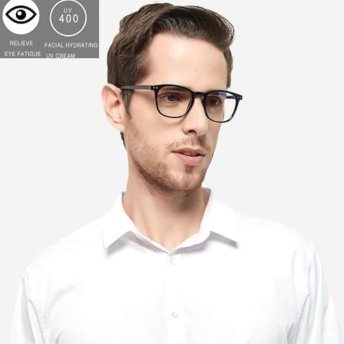 Henotin 3 Pack Blue Light Blocking Reading Glasses,Spring Hinge Computer Readers for Men Women,Anti UV Ray Filter Eyeglasses thumbnail 3