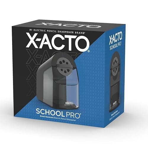 X-ACTO Pencil Sharpener, SchoolPro Electric Pencil Sharpener, Heavy Duty Electric Pencil Sharpener for School, Classroom and Teacher Supplies, Perfect Addition to Homeschooling Supplies, Black thumbnail 2