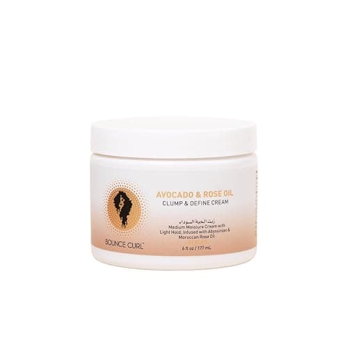 Bounce Curl Avocado and Rose Oil Clump and Define Cream Curl Cream for Curly Hair with Light Hold and Moisture - Image 1