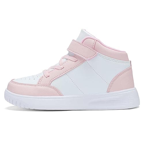 RTOUNT Kids Trainers Boys High Top School Tennis Sneakers for Girls Running Adjustable Strap Shoes thumbnail 3