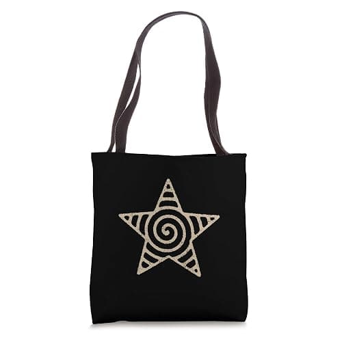 Spiral Star y2k Grunge 90s Vintage Tote Bag - Image 1