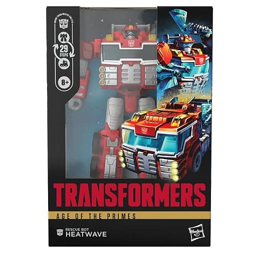 Transformers Age of the Primes Voyager Class Rescue Bot Heatwave, 7-inch Converting Action Figure, Robot Toys for Ages 8+ | Transformers Age Of The Primes 7 Inch Action Figure Voyager Class (2025 Wave 2) - Heatwave thumbnail 3