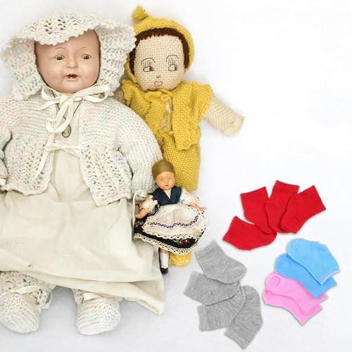 NUOBESTY 6 Pairs of Doll Socks Mini Sock Baby Clothes Action Figure Accessories for Doll thumbnail 5