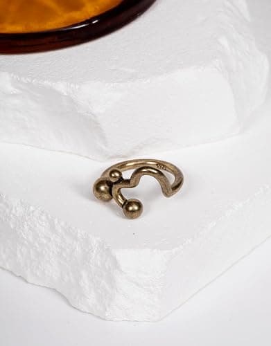 CH.yishi Handmade 925 Sterling Silver Ring Adjustable Stacking Ring Vintage Statement Ring Personalized Jewelry for Women & Men thumbnail 5