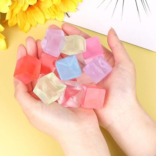 JOFONY 24PCS Mini Ice Cube Toys,Squeeze Cubes Ball- Ice Fidget Squeeze Toys for Kids and Adults with ADHD and Autism for Anxiety Relief & Hand Therapy thumbnail 2