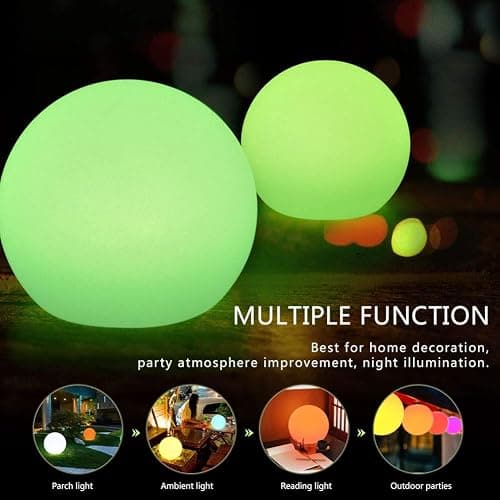 LIZEALUCKY Colour Changing LED Mood Lamp Ball Light Rechargeable Lamp Remote Dimmable Bedside Lamp Glow Balls for Bedroom Decorative thumbnail 6