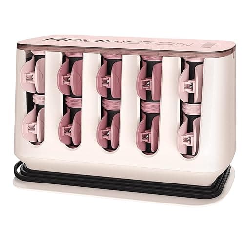 Remington PROluxe Heated Hair Rollers (OPTIheat Technology, 90 Second Heat Up, Sets Curls in 5 Minutes, 20 Velvet Flocked Rollers - 8 Medium 25mm and 12 Large 32mm) H9100 - Image 1