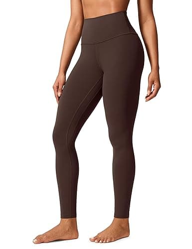CRZ YOGA Womens Butterlift High Waisted Workout Leggings 28" - Pilates Gym Athletic Yoga Pants Buttery Soft - Medium - Hot Fudge Brown