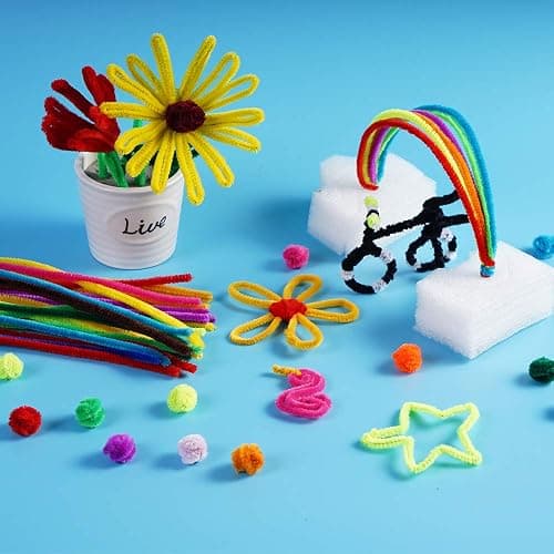 Pipe Cleaners,1600 Pieces Pipe Cleaners Crafts Pipe Cleaners Craft Supplies in 32 Colors Chenille Stems for Home and School DIY Art Crafts (0.23 x 11.8 Inches) thumbnail 5