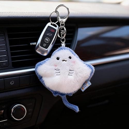 Jenmex Sea Animal Keychain,Kawaii Plush Keychains-Cute Ocean Creature Bag Charms for Backpacks,Purses Car Keys thumbnail 4