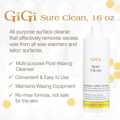 GIGI Sure Clean Wax Residue Remover, All-Purpose Surface Cleaner for Warmers, Salon & Spa Equipment, Removes Build-Up, 16 fl oz thumbnail 2