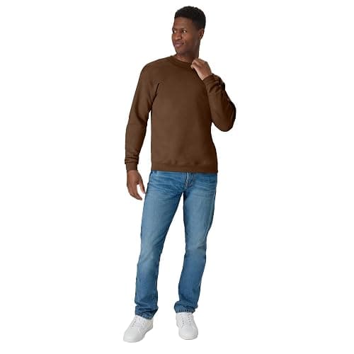 Hanes Men's Sweatshirt, EcoSmart Fleece Crewneck Sweatshirt, Big & Tall Available, 1 or 2-Pack thumbnail 4