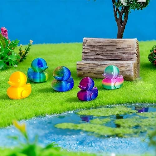 30Pcs 3D Printed Duck Figurine Assorted Colors Handcrafted Decor for Home Office Desk Shelf Display thumbnail 4