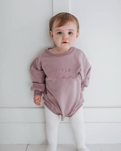 VISGOGO Newborn Baby Girl Boy Bubble Romper 3 6 9 12 18M Onesie Sweatshirt Long Sleeve Oversized Fall One-Piece Bodysuit thumbnail 4