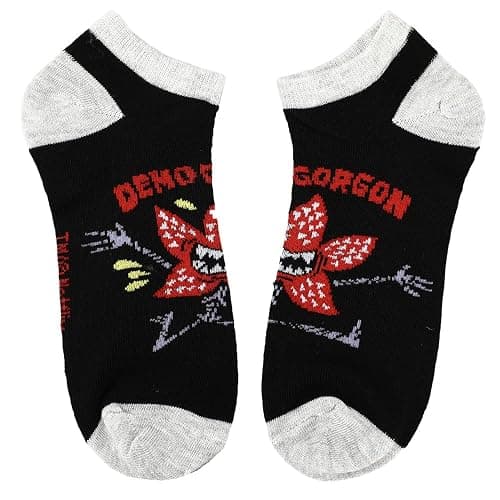 Bioworld Stranger Things Logos Casual Ankle Socks for Men 5-Pack thumbnail 3