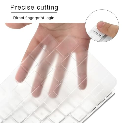 Cover per tastiera per tastiera iMac Magic Keyboard da 24 pollici con Touch ID A2449 Chiave di blocco Chip A2450 M3 M1 Rilasciato nel 2023-2021 Layout UE TPU Protector Skin thumbnail 3