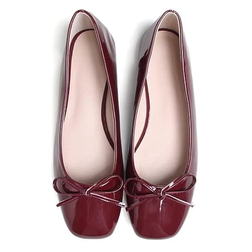 Dear Time Women's Casual Foldable Ballet Flats Square Toe Ballerina Flats Shoes Comfortable thumbnail 5