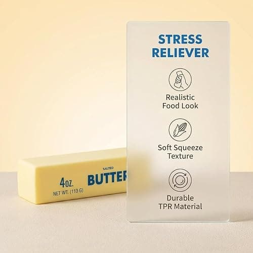 4oz Butter Squeeze Stress Balls – Slow Rising Soft Fidget Toys for Stress & Anxiety Relief, Squishy Sensory Desk Toy for Adults, Office Desk Decor & Gift (2 Pack) thumbnail 5