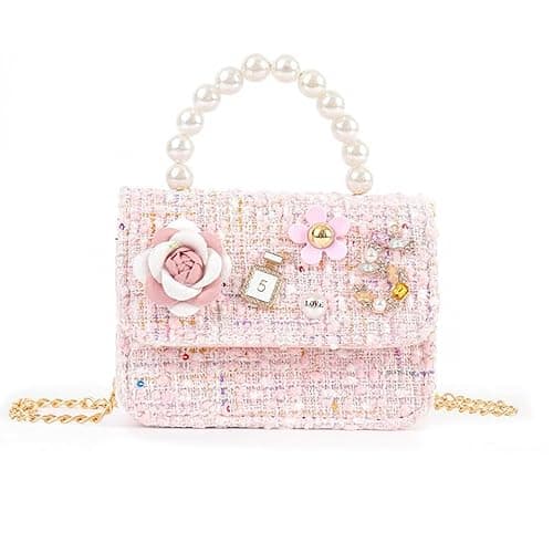 ZWI-player Girls Princess Bunny Purses Cute Crown Crossbody Bag Handbag with Pearl Handle for girls | Princess, Bunny, Cute, Crown, Pearl Handle, for girls - Image 1