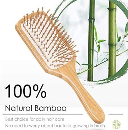 Bamboo Hair Brush and Combs for Long, Thick, Curly, Wavy, Dry or Damaged Hair - Reducing Breakage, Frizz and Tangles thumbnail 6