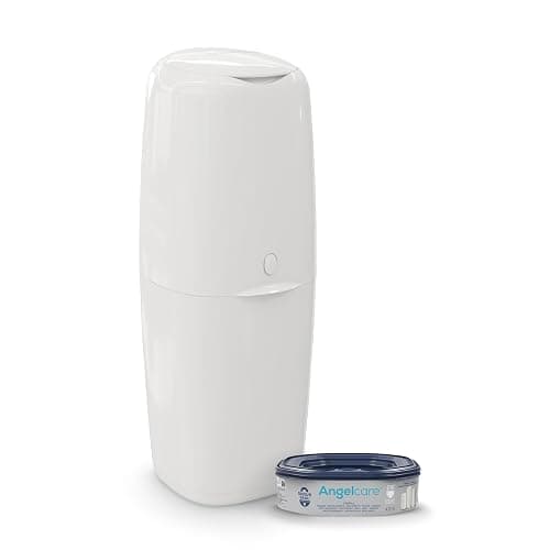 Angelcare Cubo para pañales Classic XL. Incluye un repuesto octogonal de alta capacidad y resistente a olores (1 mes - 210 pañales talla 1). Práctico, eficiente y económico. thumbnail 14