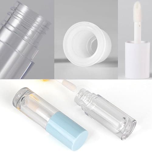 Qeuly 4 Piece Lip Gloss Tubes, 6ml Empty Lip Gloss Tubes with Wand, Clear Plastic Lip Gloss Containers for Skin Care Oil DIY Makeup Lipgloss Making Kit (D25xH86mm) thumbnail 4