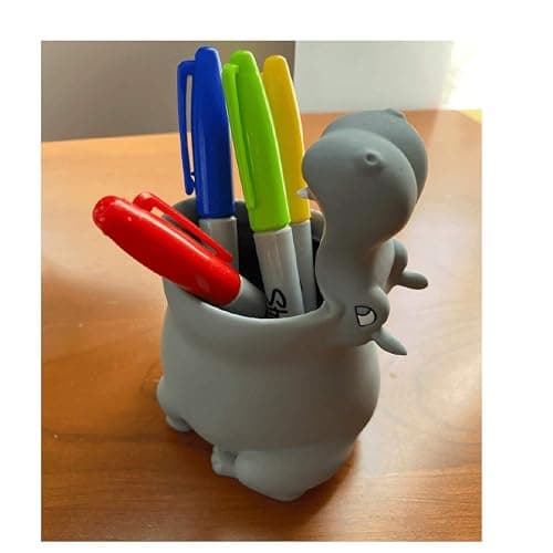 Lily’s Home Fun Kids Animal Toothbrush Holder, Bathroom Organizer, Pencil Cup - Shark - Crock thumbnail 2