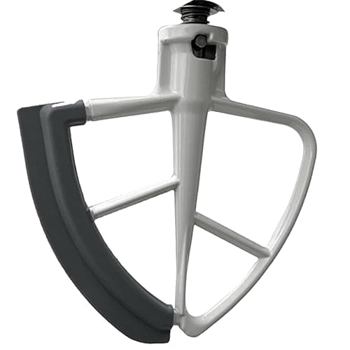Replacement Glass Mixer Bowl with Lid and Attachments Set, 4.5-5 Qt,Compatible with Kitchenaid Tilt-Head Stand Mixers, Includes Beaters, Dough Hook, Wire Whip (Frosted color) thumbnail 5